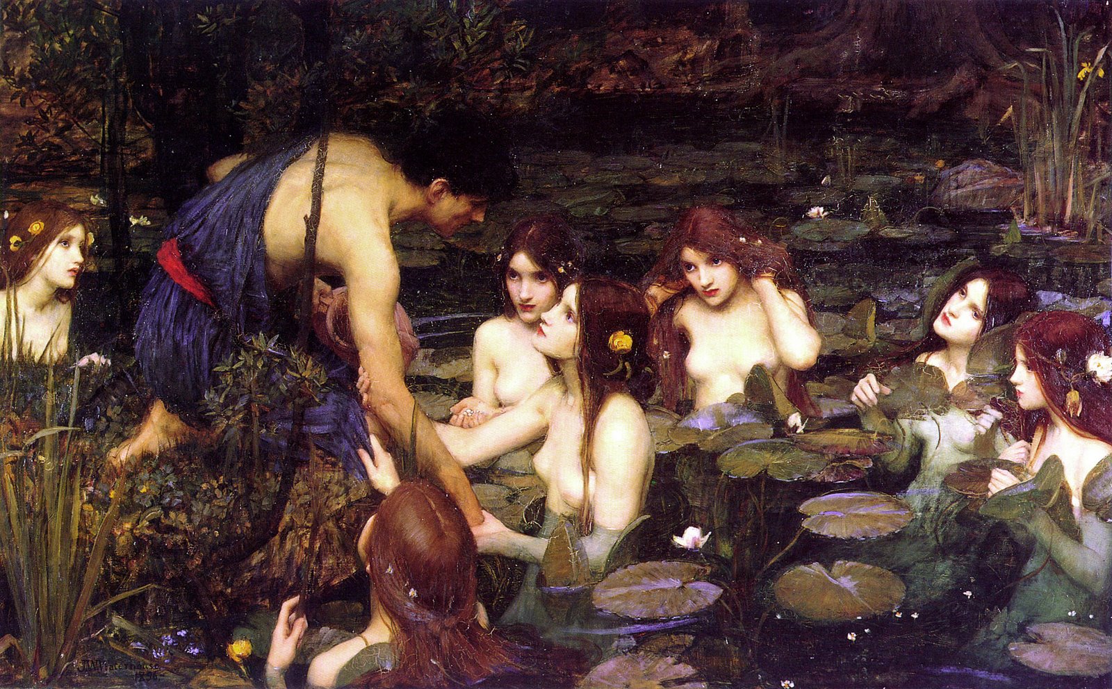 'Hylas and the Nymphs' by John William Waterhouse 