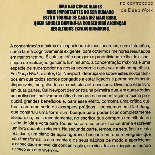 contracapa Deep Work