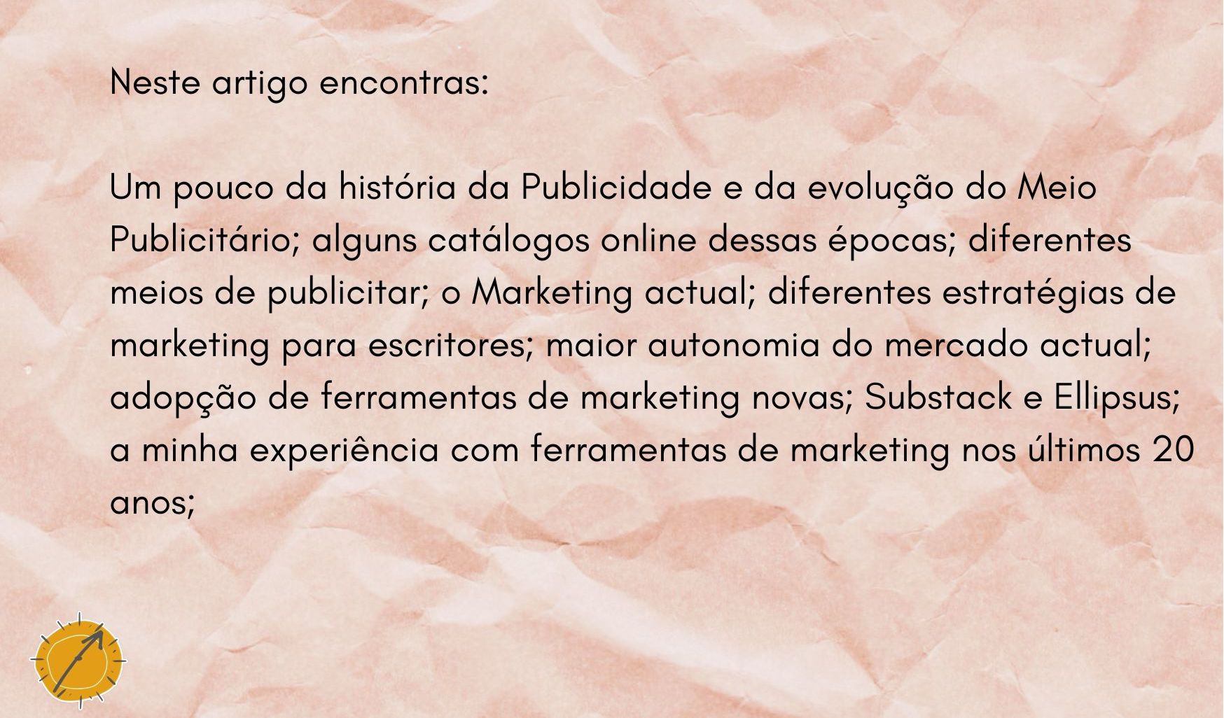 conteúdos do artigo